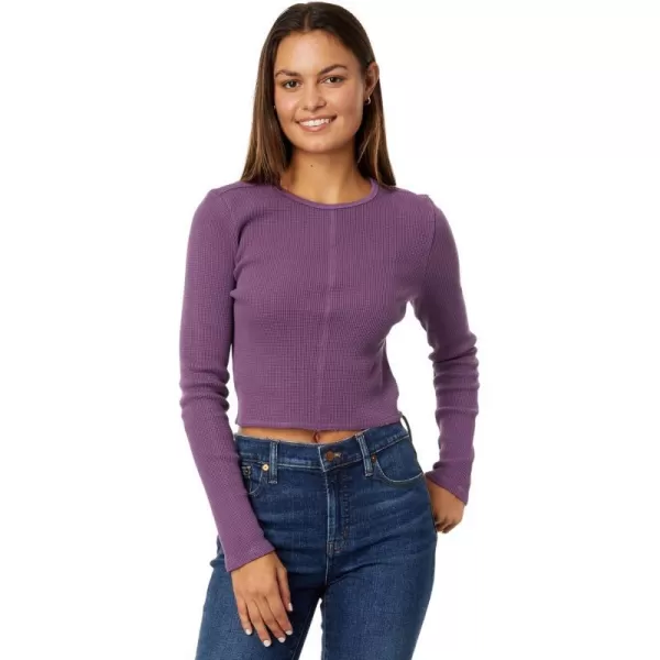 Madewell Womens Waffle Long Sleeve TeeGrape Juice