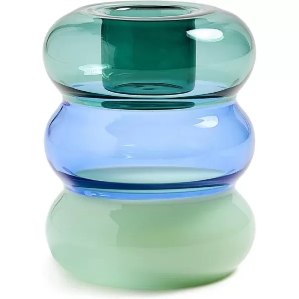 Maison Balzac Womens Petite Pauline Candle Holder TealAzureMint Blue Green One SizeTealAzureMint