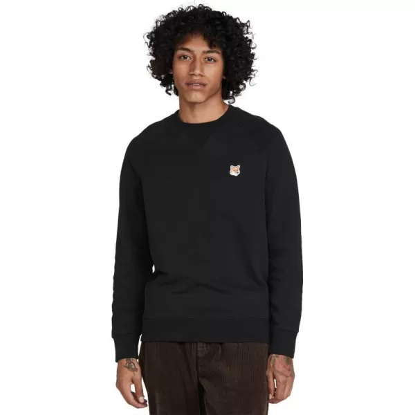 Maison Kitsune Mens Fox Head Patch Classic SweatshirtBlack