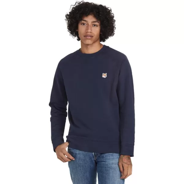 Maison Kitsune Mens Fox Head Patch Classic SweatshirtNavy