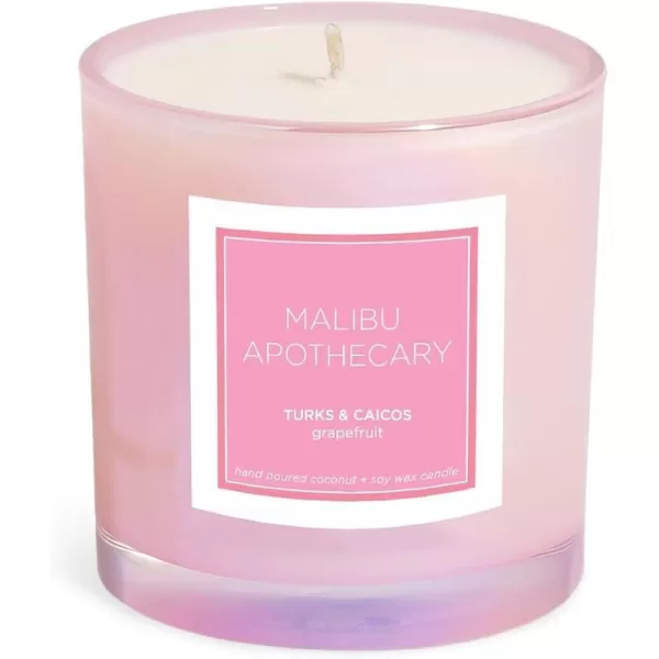 Malibu Apothecary Womens Turks amp Caicos Candle Iridescent Pink 75 Ounce75 Ounce 75