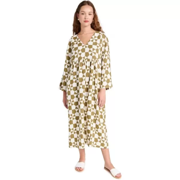 Mara Hoffman Womens Aviva DressOlive Cream