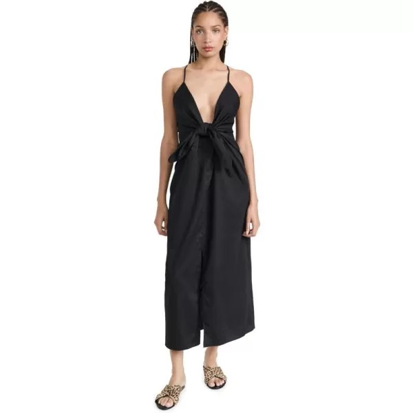 Mara Hoffman Womens Lolita Deep V Neck Maxi DressBlack