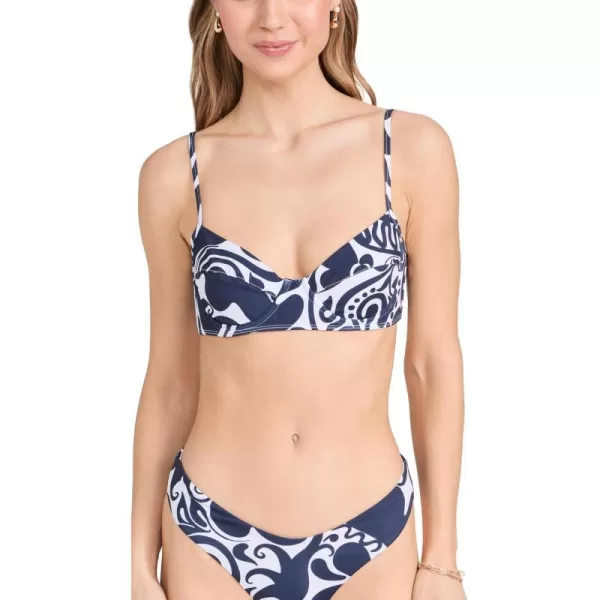 Mara Hoffman Womens Lua Bikini TopNavy White