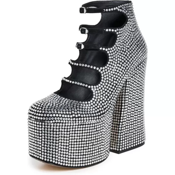 Marc Jacobs Womens Kiki Rhinestone Ankle BootsBlackCrystal