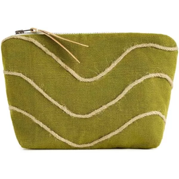 Mercado Global Womens Mini Cristina Cosmetic Pouch Turf Moss Green One SizeTurf Moss