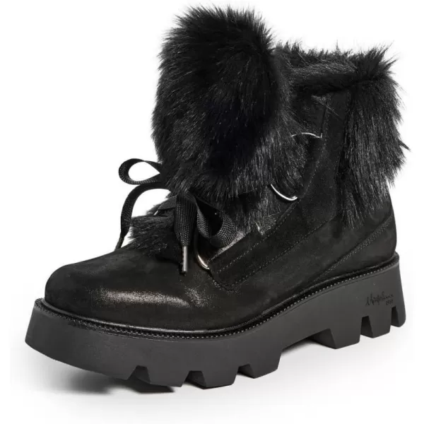 Montelliana Womens Aurora Goat Fur BootsBlack