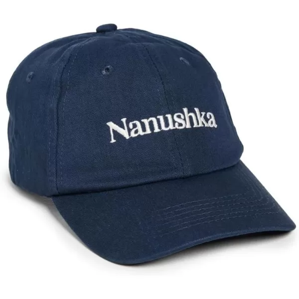 Nanushka Womens Val Logo CapNavyCreme