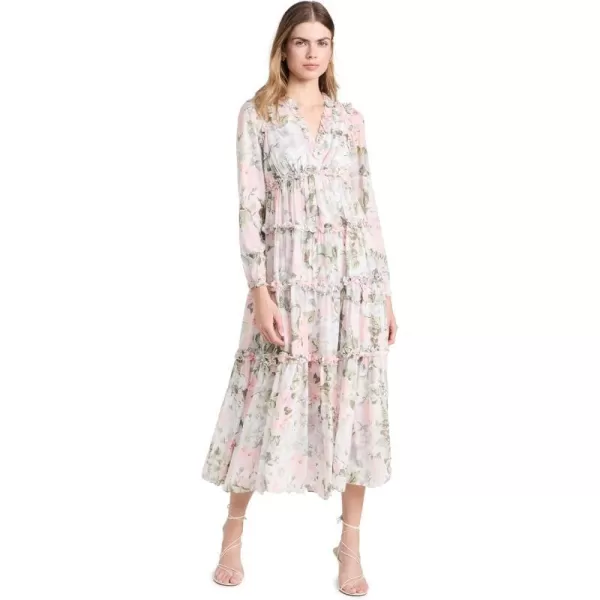 Needle  Thread Womens Rose Powder Chiffon GownMoonshine