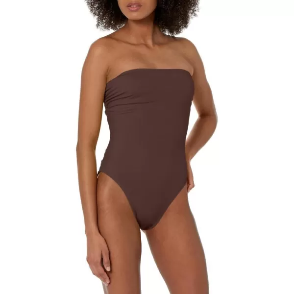 Norma Kamali Womens Bishop One Piece SwimsuitChocolate