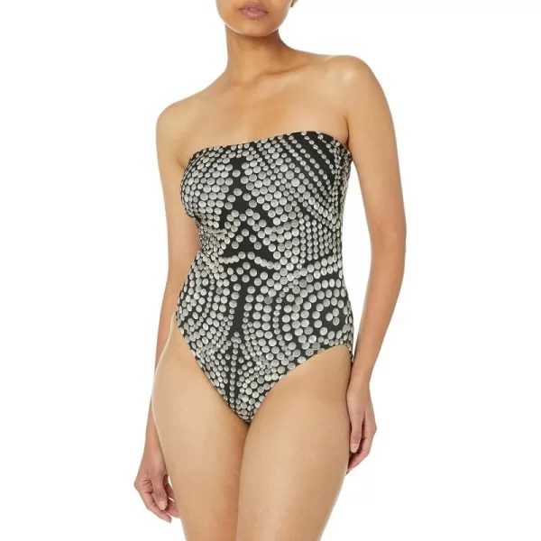 Norma Kamali Womens Bishop One Piece SwimsuitStuds