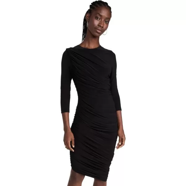 Norma Kamali Womens Long Sleeve Diana Mini DressBlack