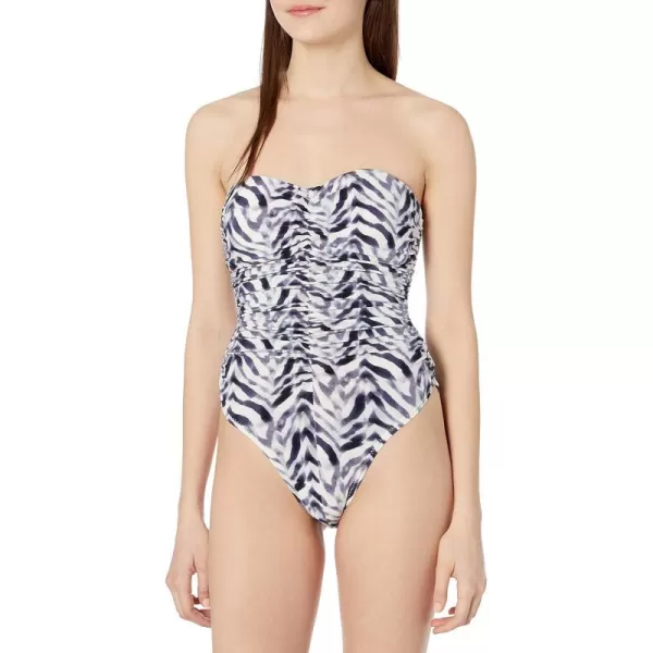 Norma Kamali Womens Slinky Marissa SwimsuitChevron Zebra