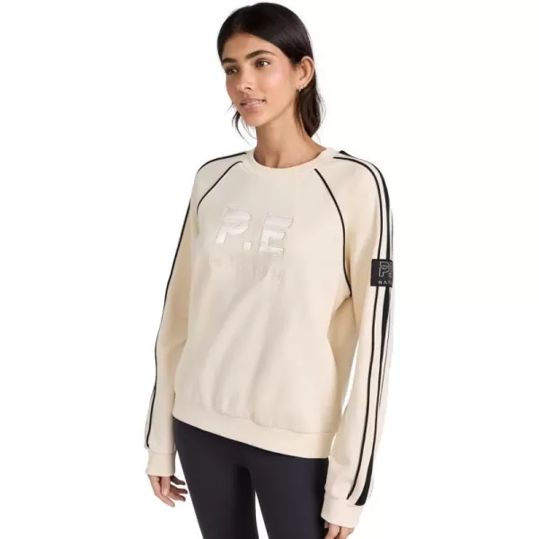 PE NATION Womens Crossman SweatshirtPearled Ivory