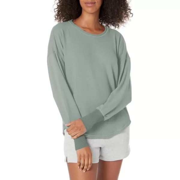 PJ Salvage Womens Loungewear Peachy in Color Long Sleeve TopAlpine Frost