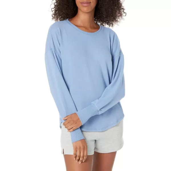 PJ Salvage Womens Loungewear Peachy in Color Long Sleeve TopGlacier Blue