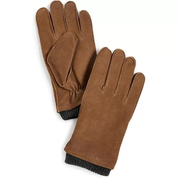 POLO RALPH LAUREN Mens Leather Gloves with Knit CuffTan