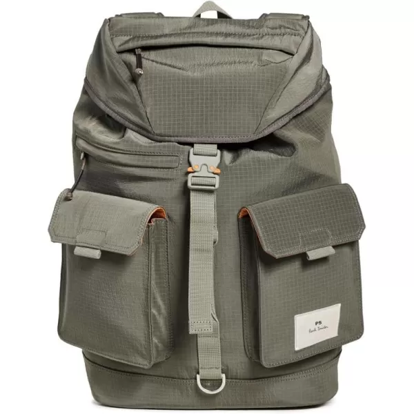 PS Paul Smith Mens Drawstring Backpack Olive Green One SizeOlive