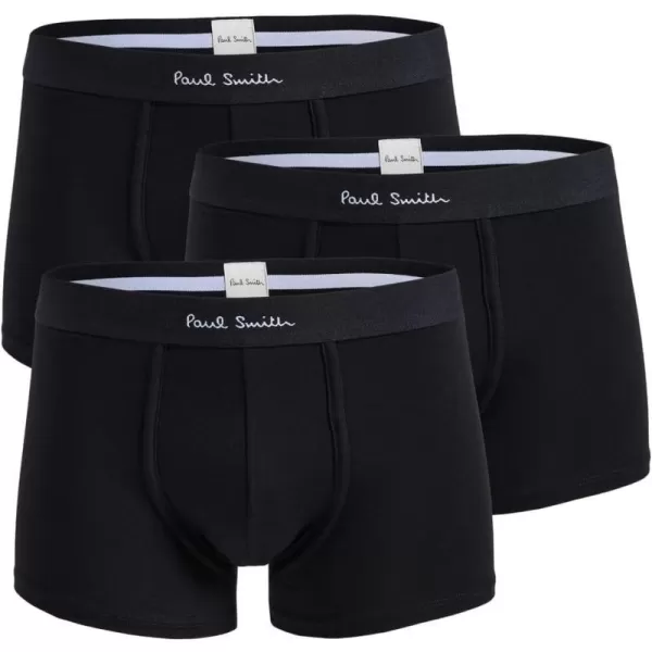 Paul Smith Mens 3 Pack Solid TrunksBlack