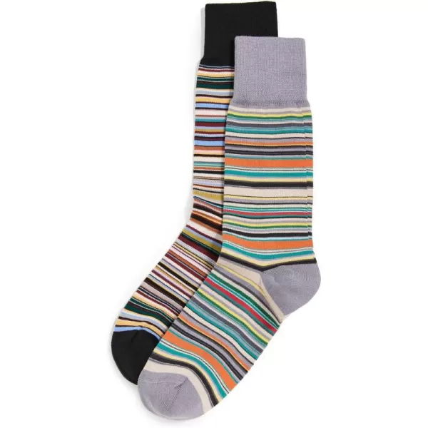 Paul Smith Mens Signature Stripes 2 Pack SocksMulti