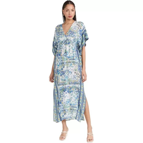 Poupette St Barth Womens Amaya V Long KaftanBlue Foulard