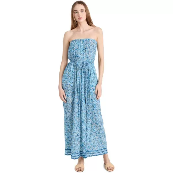 Poupette St Barth Womens Long Dress MaraBlue Mayflower