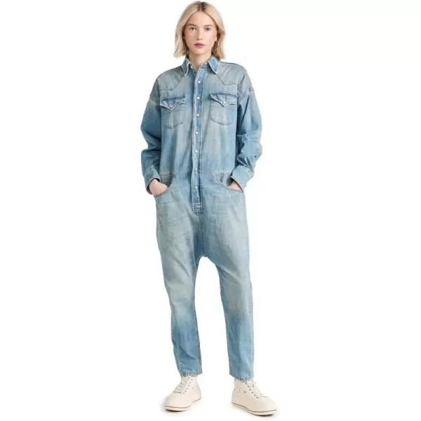 R13 Womens Cowboy Drop JumpsuitDekalb Blue