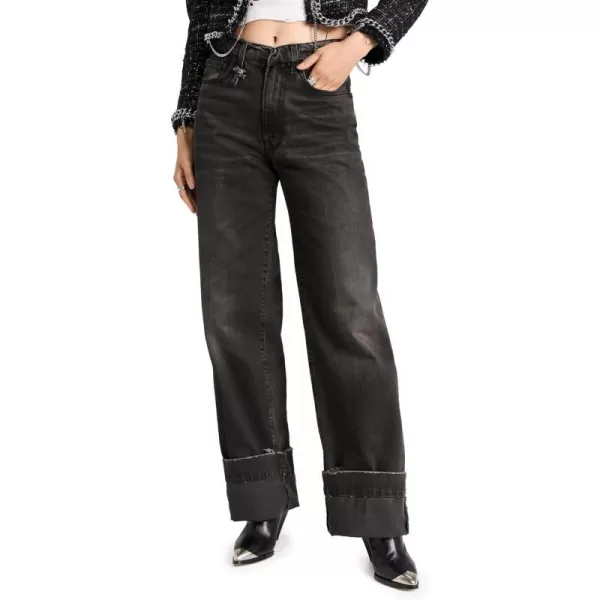 R13 Womens Nina Straight Leg JeansVintage Boyd Black