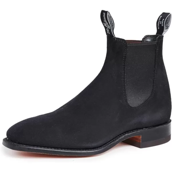 RM Williams Mens Suede RM Chelsea BootsBlack