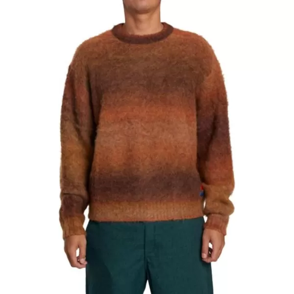 RVCA Mens Crewneck SweaterSpun Spirit Studio SweaterRed Earth