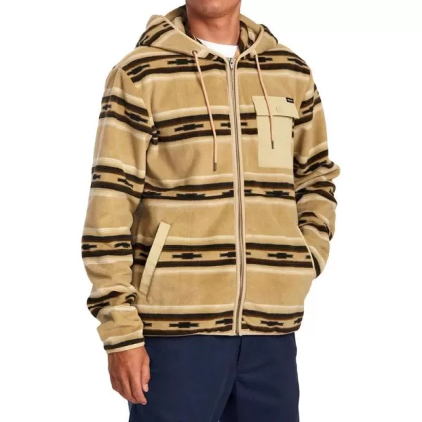 RVCA Mens Sherpa Fleece JacketHawthorneBurlap