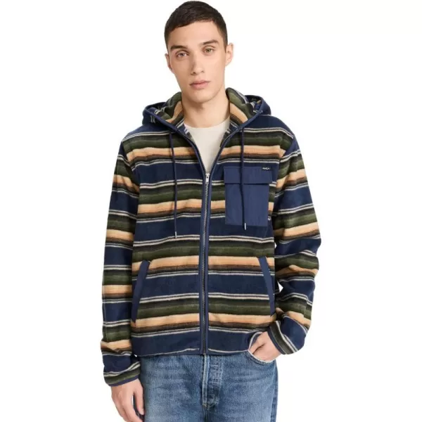 RVCA Mens Sherpa Fleece JacketHawthorneMoody Blue