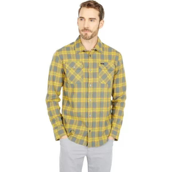 RVCA Mens Thatll Work Flannel Long Sleeve Woven ShirtBalsam Green