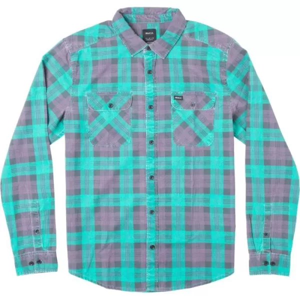 RVCA Mens Thatll Work Flannel Long Sleeve Woven ShirtPanhandlePurps