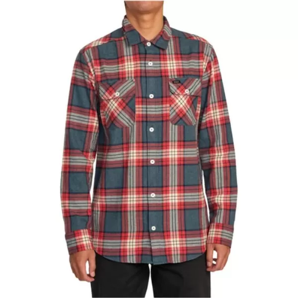 RVCA Mens Thatll Work Flannel Long Sleeve Woven ShirtThatll Work FlannelDuck Blue