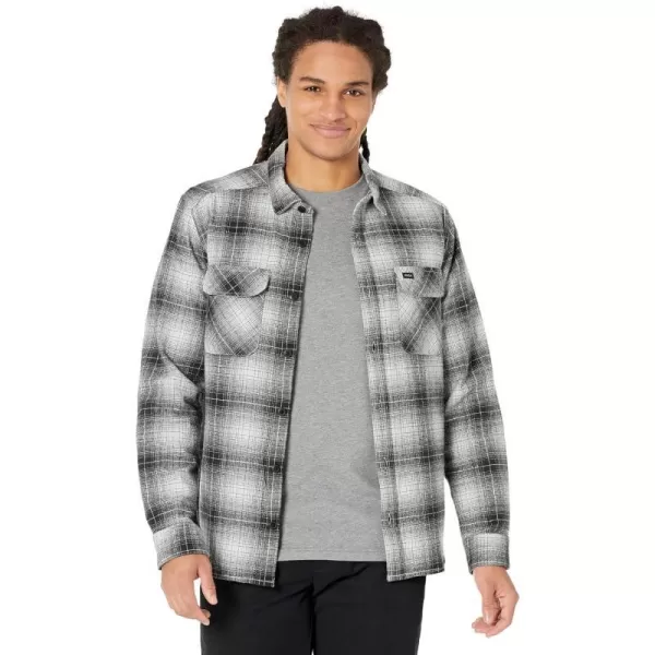 RVCA Mens Thatll Work Flannel Long Sleeve Woven ShirtVesuvioGreen Tea