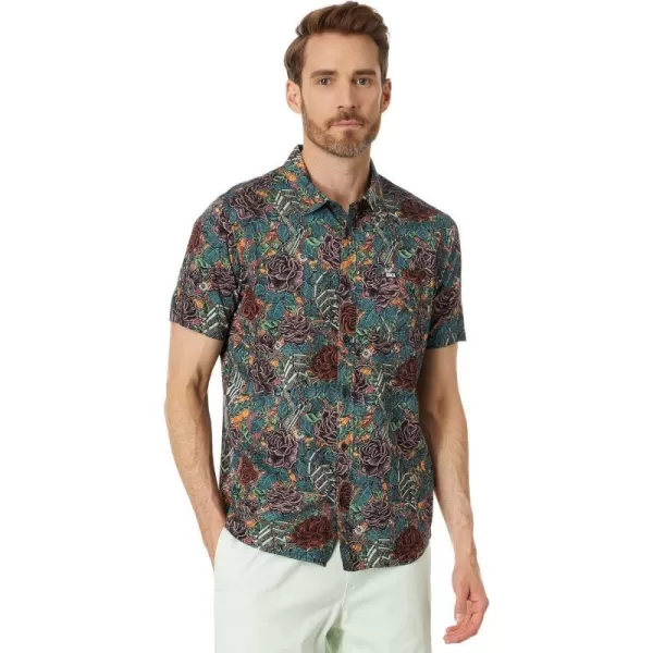 RVCA Mens Will Travel Short Sleeve ShirtMulti Martin Ander