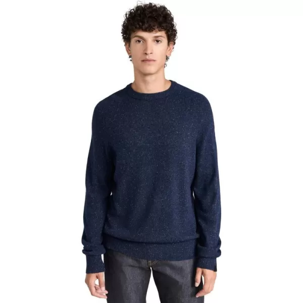 Rag amp Bone Mens Donegal Silk Blend Harlow Crew SweaterNavy Multi