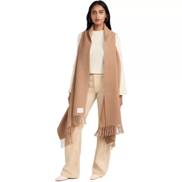 Rag amp Bone Womens Addison Fringed ShawlCamel