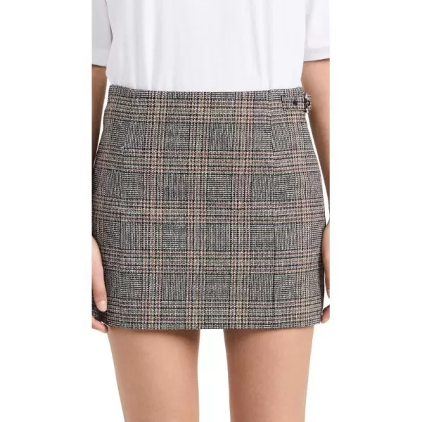 Rag amp Bone Womens Cora Plaid MiniskirtBlackpld