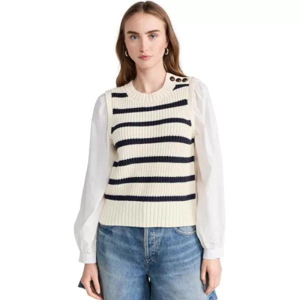 Rails Womens Bambi Sweater Vest TopIvory Navy Stripe