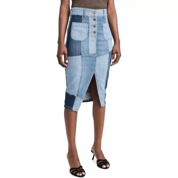 Ramy Brook Womens Bellami SkirtPatchwork Denim