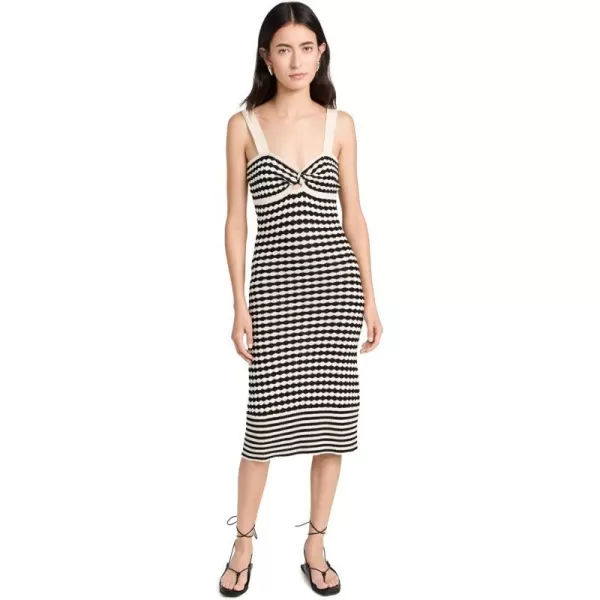 Ramy Brook Womens Jessa DressBlackIvory Stripe