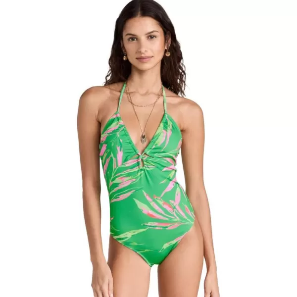 Ramy Brook Womens Phoebe One Piece SwimsuitKey Lime Combo