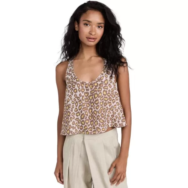 Raquel Allegra Womens Hannay TankTrue Leopard Print