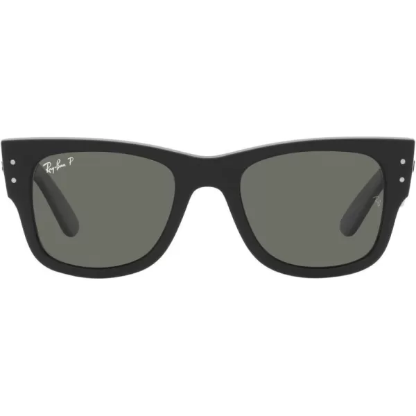 RayBan RB0840s Mega Wayfarer Square SunglassesBlackGreen Polarized