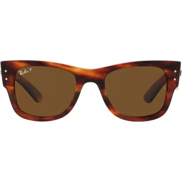 RayBan RB0840s Mega Wayfarer Square SunglassesStriped HavanaBrown Polarized