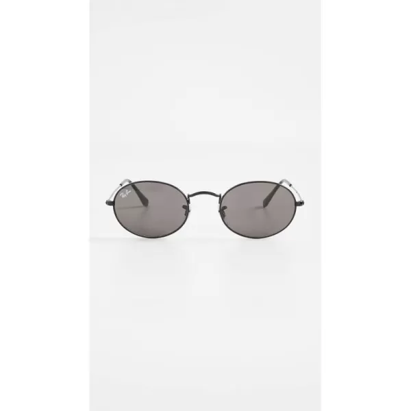 RayBan RB3547 Oval Sunglasses BlackDark Grey 51 mmRayBan RB3547 Oval Sunglasses BlackDark Grey 51 mm