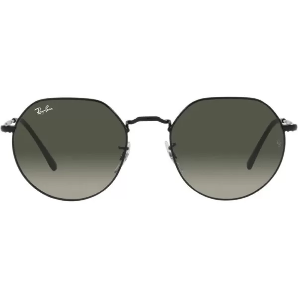 RayBan RB3565 Jack Round SunglassesBlackGrey Gradient