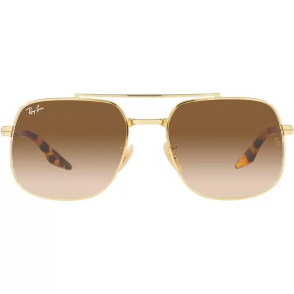 RayBan RB3699 Square SunglassesGoldClear Brown Gradient